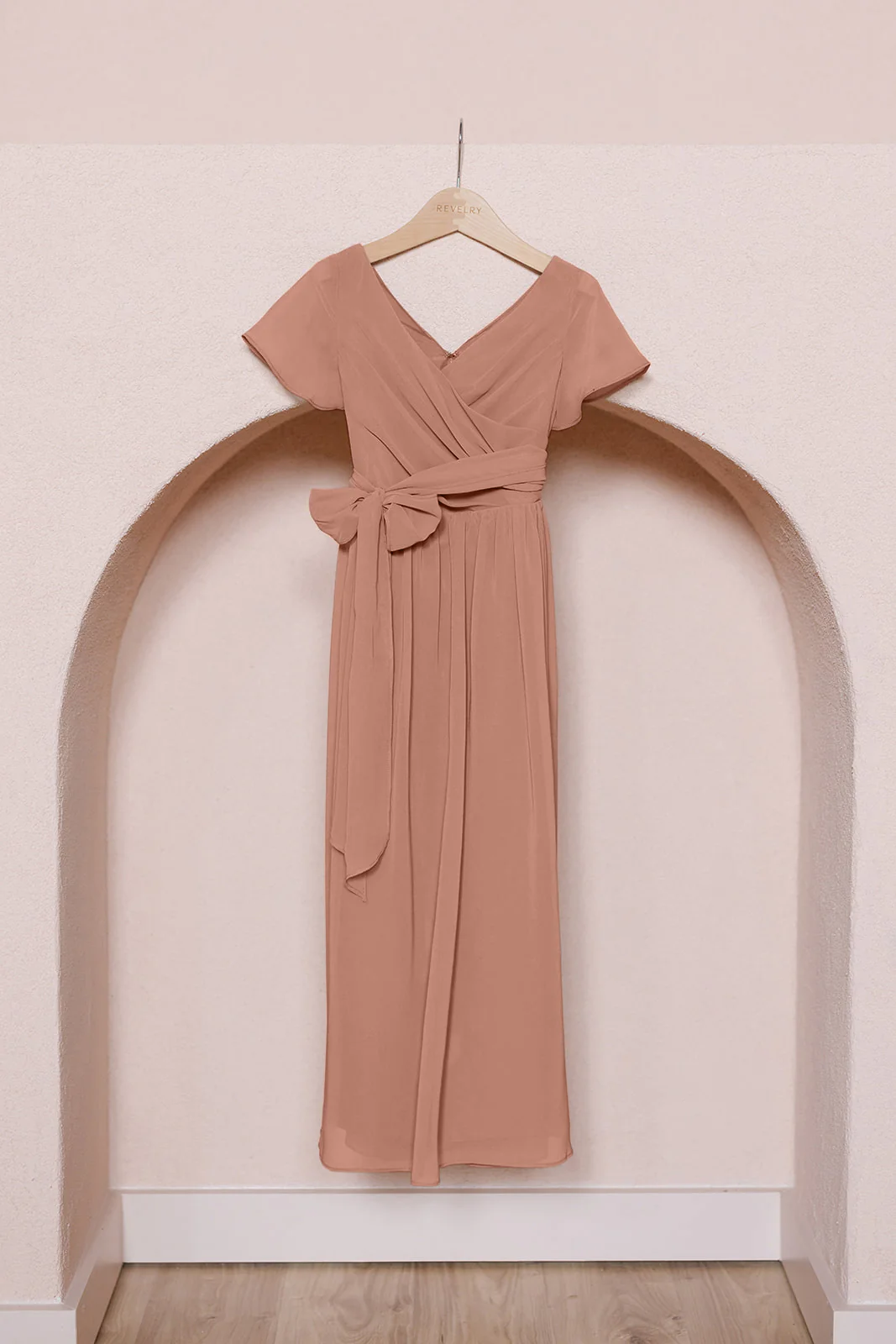 Juniors Harper Chiffon Faux Wrap Dress | Made To Order - Image 21