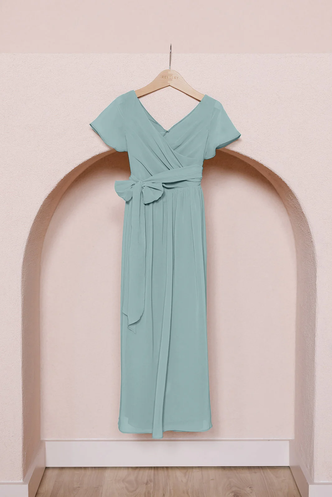 Juniors Harper Chiffon Faux Wrap Dress | Made To Order - Image 22