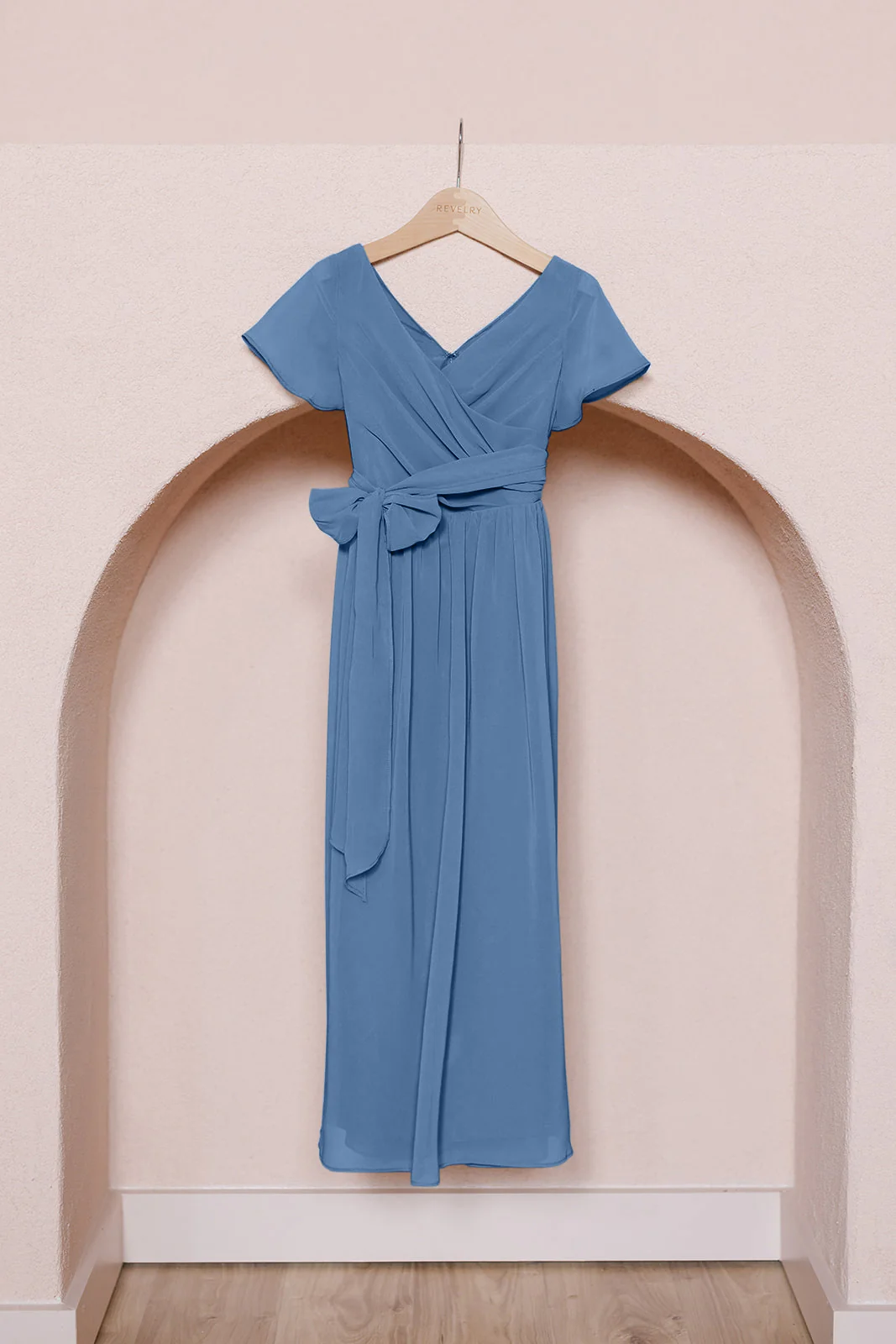 Juniors Harper Chiffon Faux Wrap Dress | Made To Order - Image 27