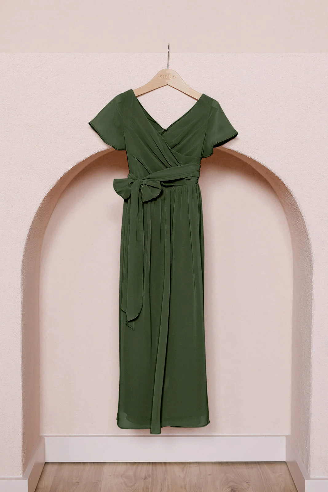 Juniors Harper Chiffon Faux Wrap Dress | Made To Order - Image 29