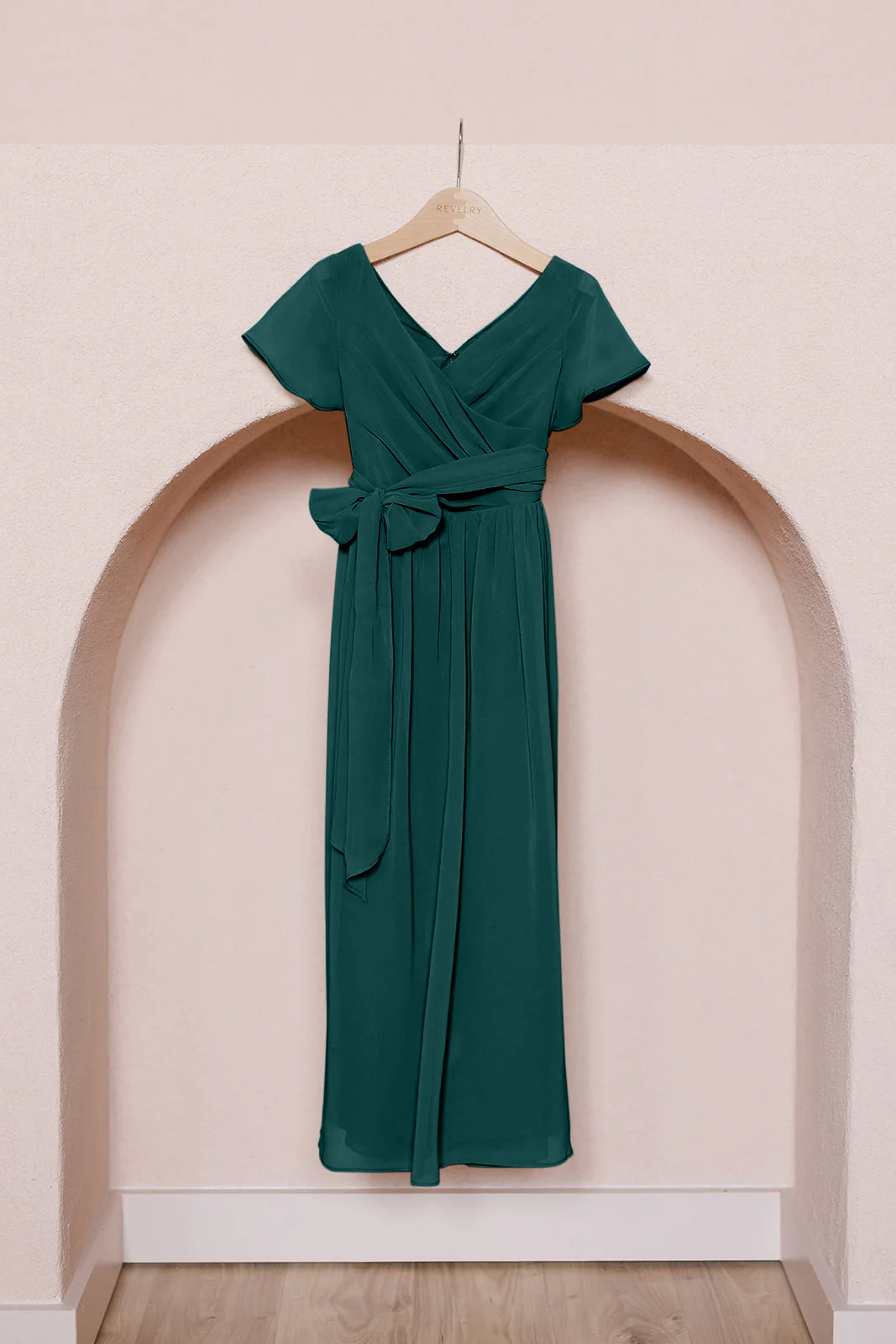 Juniors Harper Chiffon Faux Wrap Dress | Made To Order - Image 31