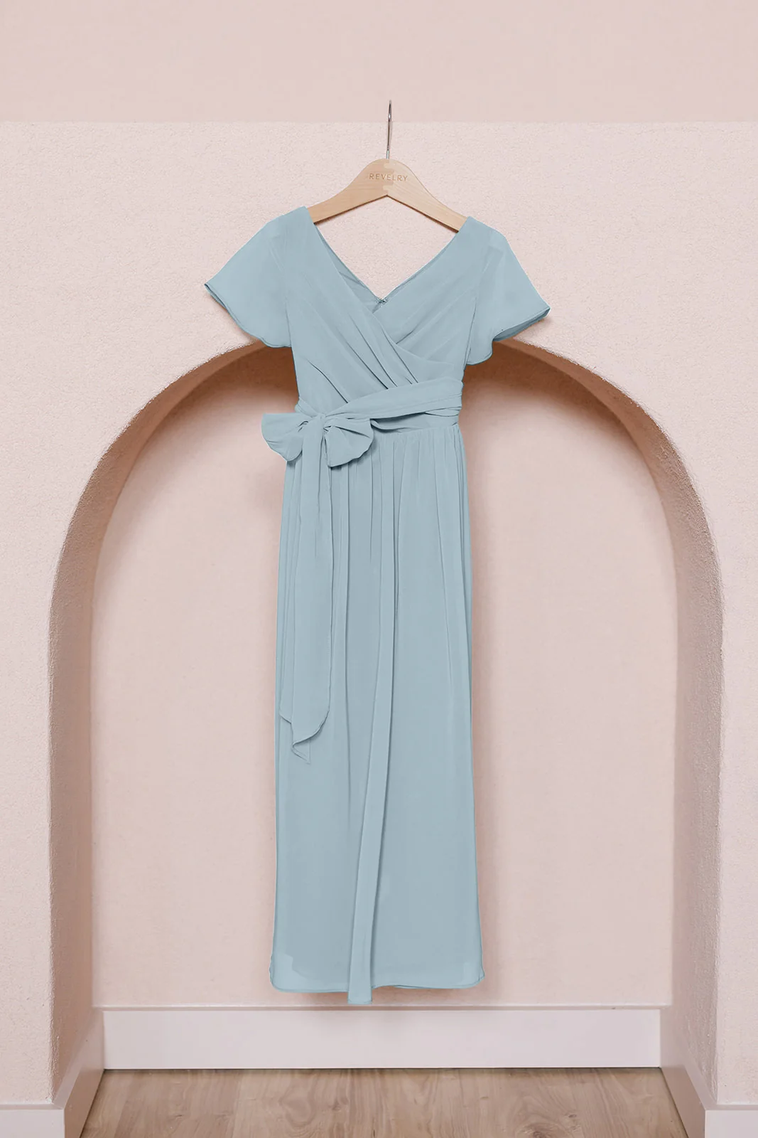 Juniors Harper Chiffon Faux Wrap Dress | Made To Order - Image 32