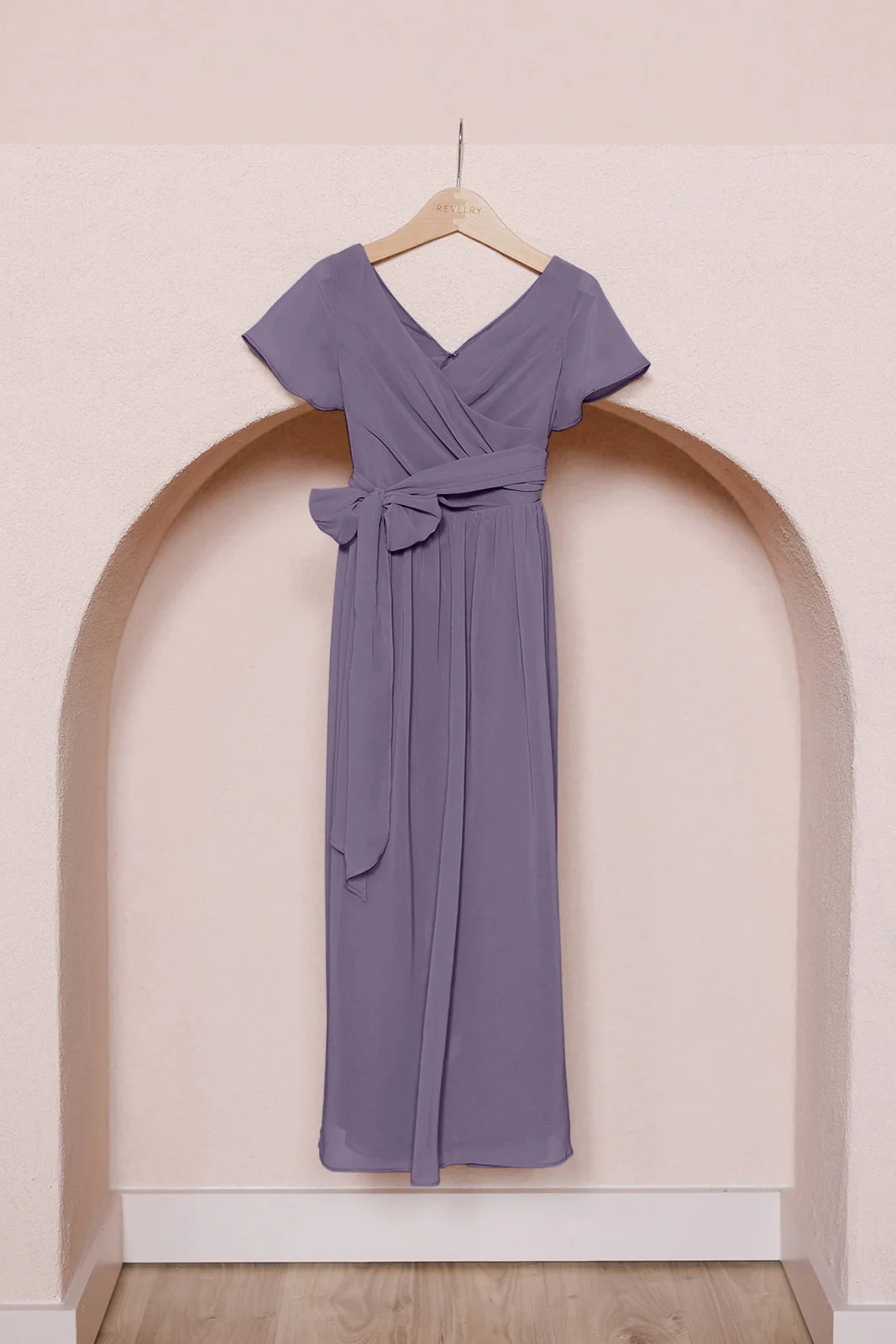 Juniors Harper Chiffon Faux Wrap Dress | Made To Order - Image 38