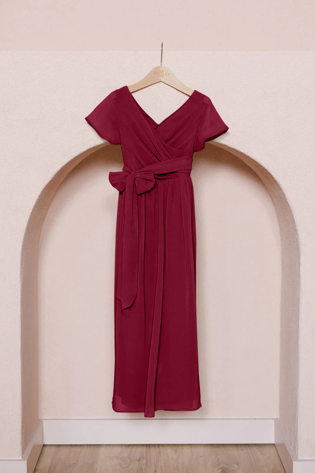 Juniors Harper Chiffon Faux Wrap Dress | Made To Order - Image 39