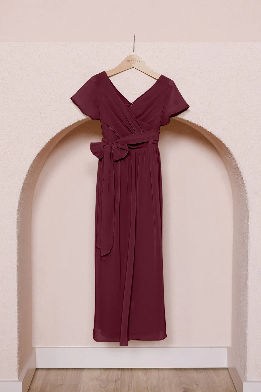 Juniors Harper Chiffon Faux Wrap Dress | Made To Order - Image 44