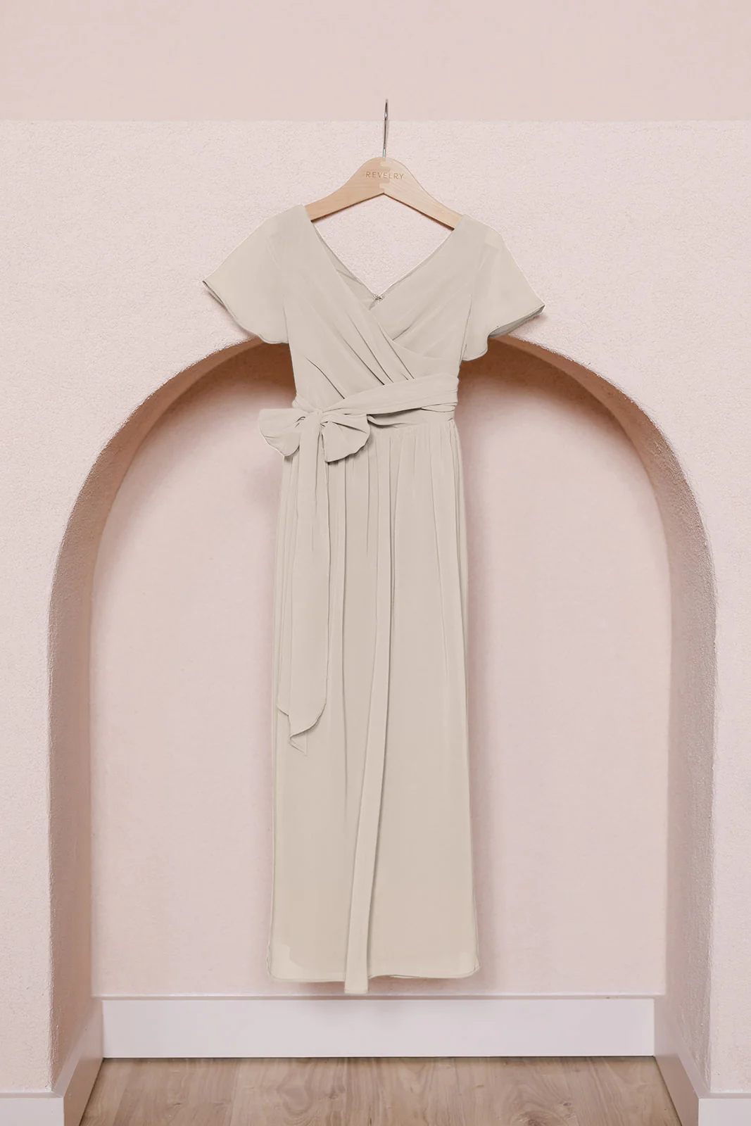 Juniors Harper Chiffon Faux Wrap Dress | Made To Order - Image 48