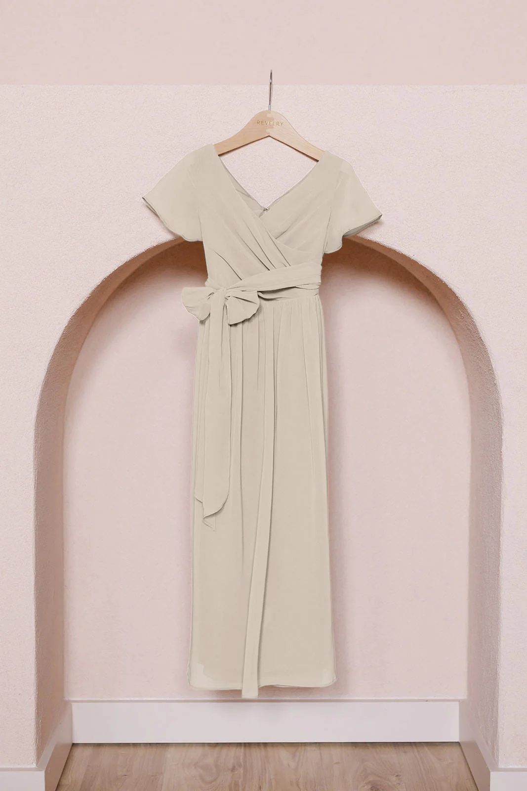 Juniors Harper Chiffon Faux Wrap Dress | Made To Order - Image 49