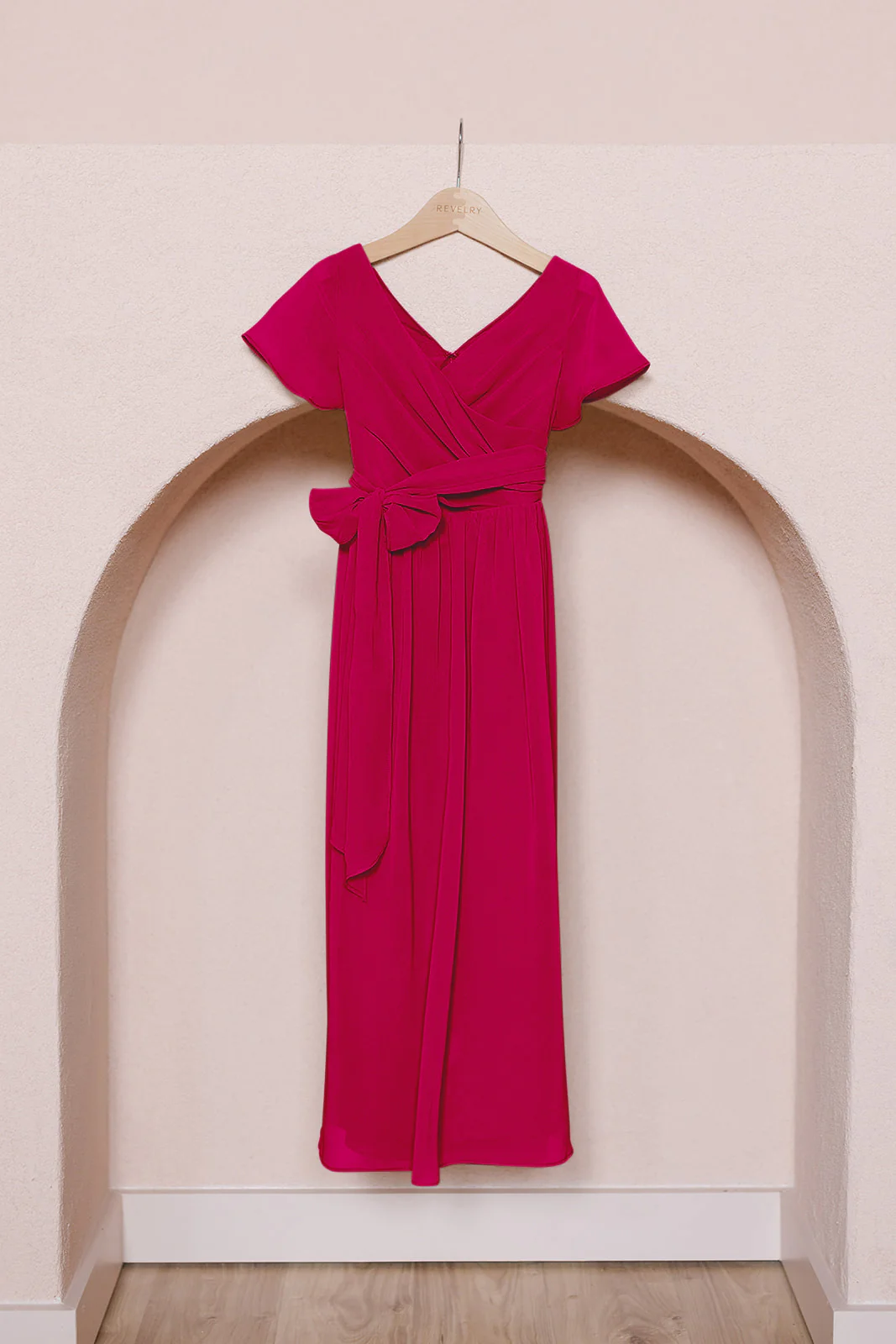 Juniors Harper Chiffon Faux Wrap Dress | Made To Order - Image 50