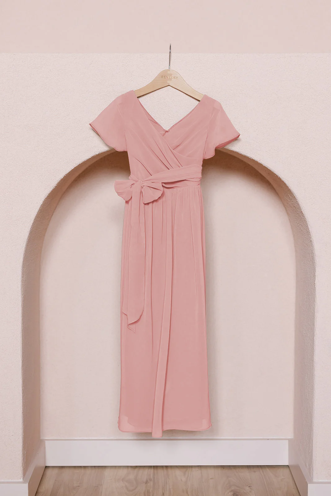 Juniors Harper Chiffon Faux Wrap Dress | Made To Order - Image 52