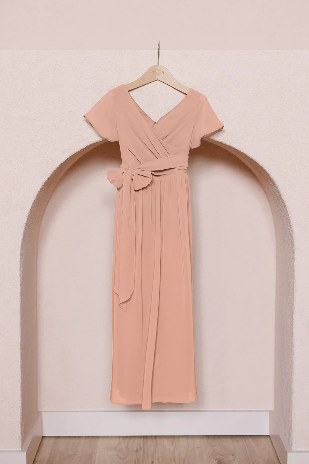 Juniors Harper Chiffon Faux Wrap Dress | Made To Order - Image 55