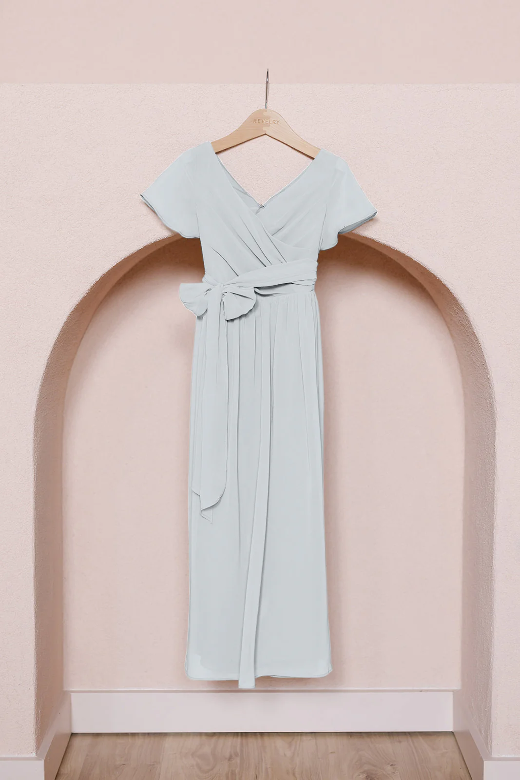 Juniors Harper Chiffon Faux Wrap Dress | Made To Order - Image 6