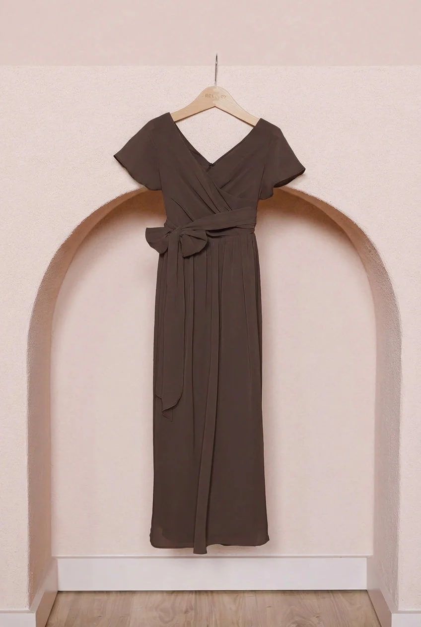 Juniors Harper Chiffon Faux Wrap Dress | Made To Order - Image 62