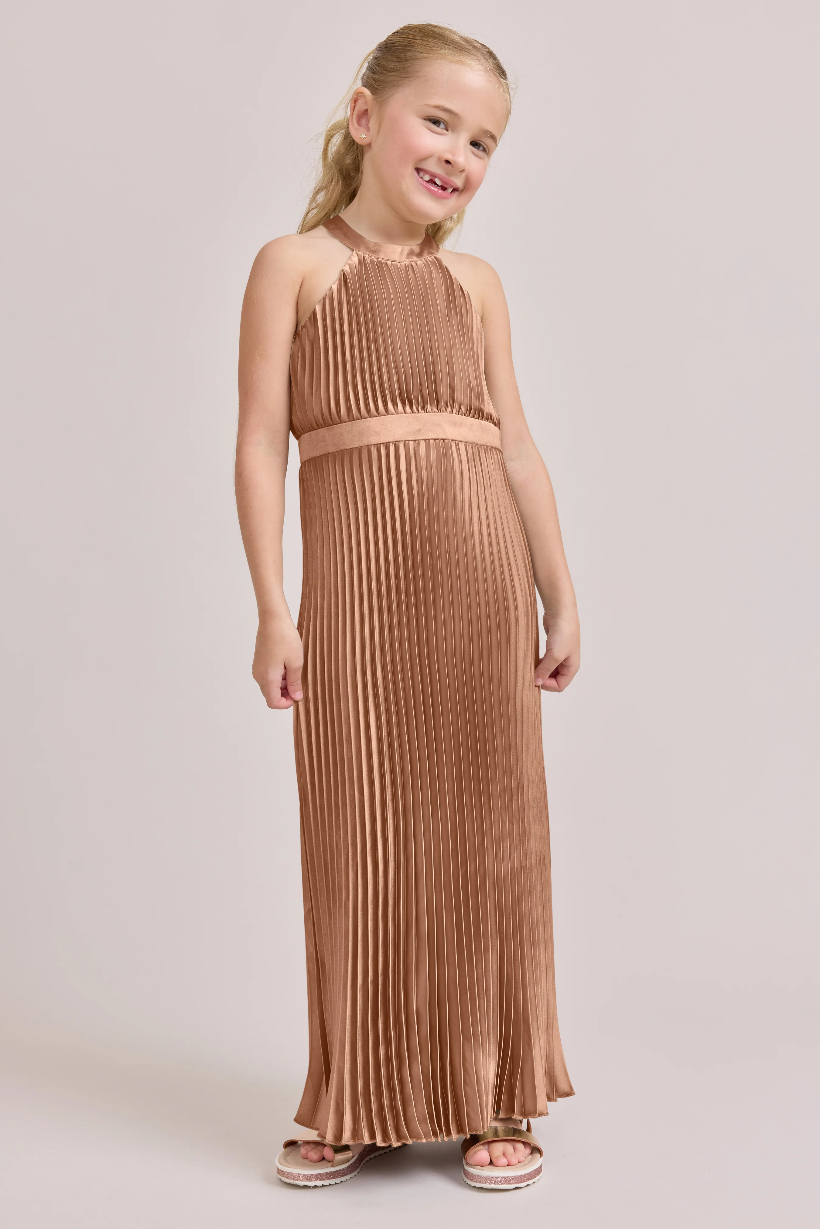 Juniors Mazie Satin Pleated Dress | Made To Order - Image 22
