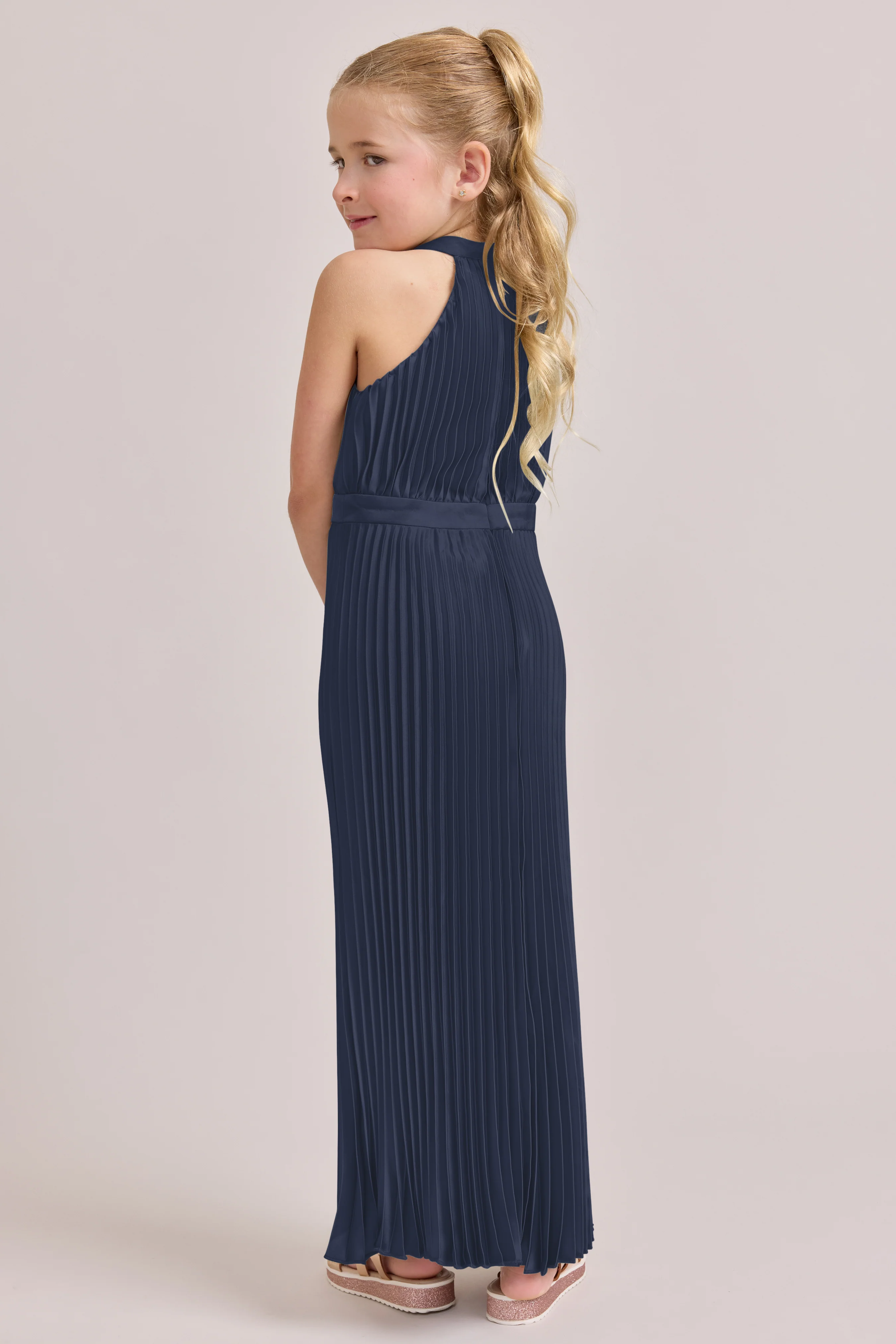 Juniors Mazie Satin Pleated Dress | Made To Order - Image 38