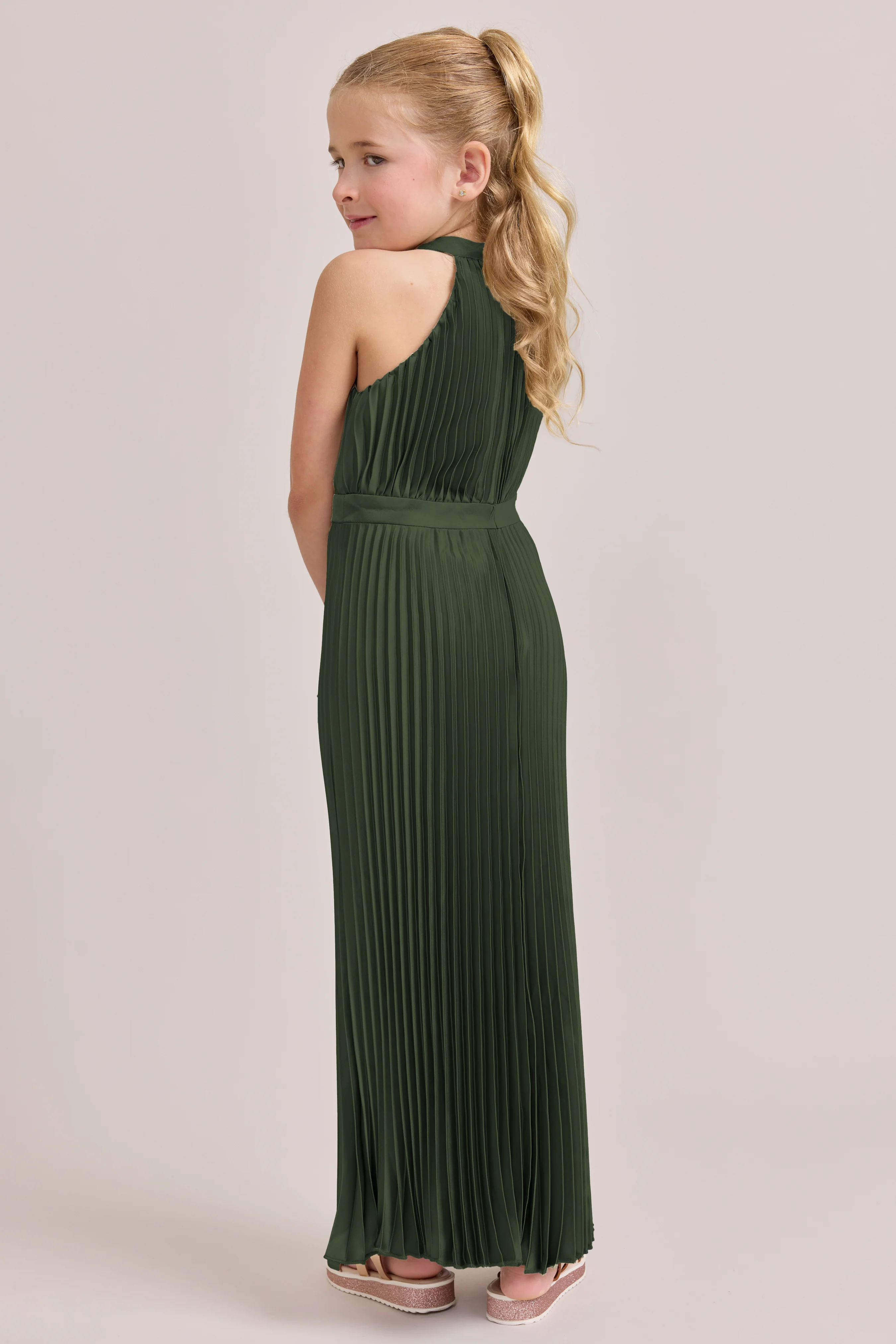 Juniors Mazie Satin Pleated Dress | Made To Order - Image 62