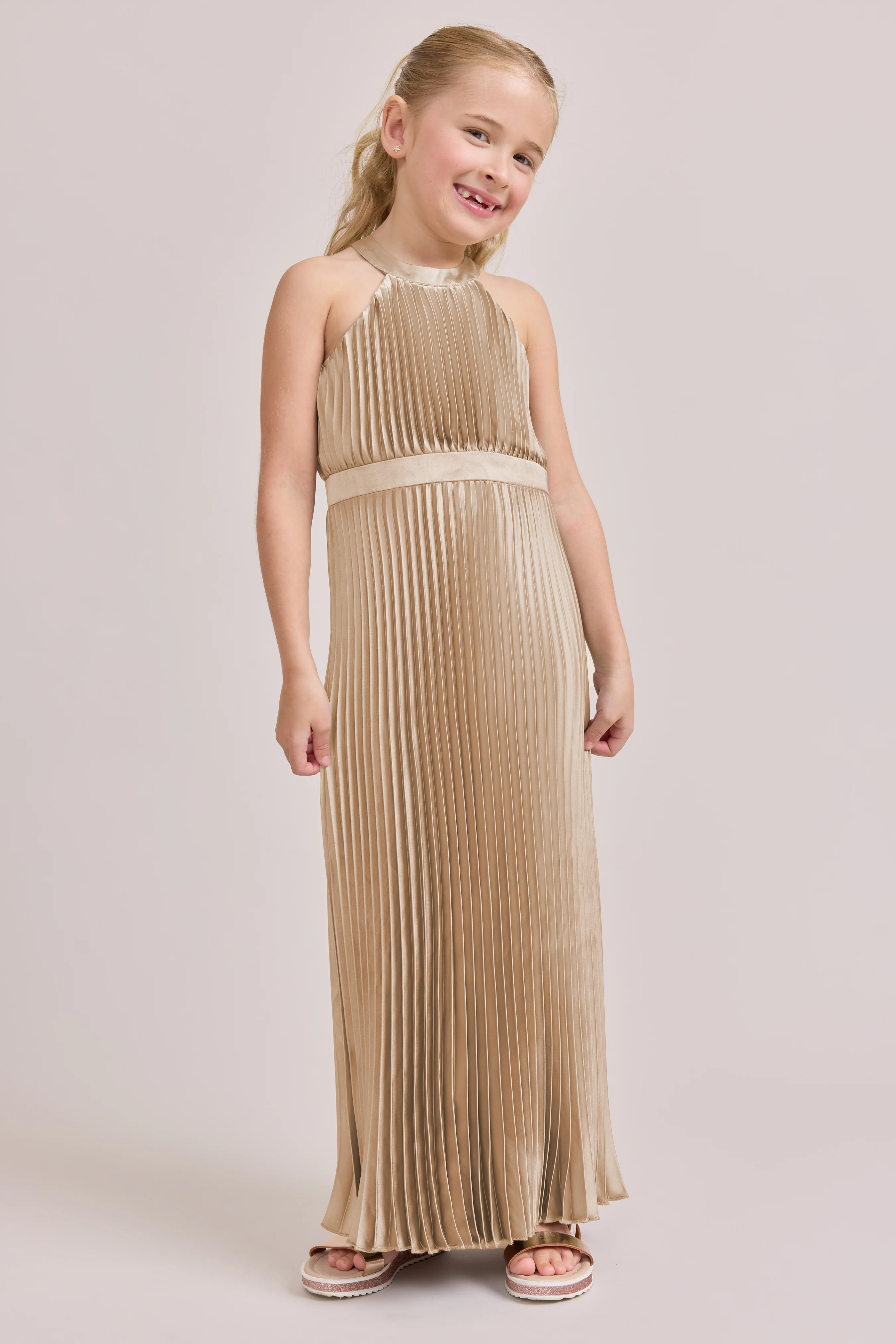 Juniors Mazie Satin Pleated Dress | Made To Order - Image 71
