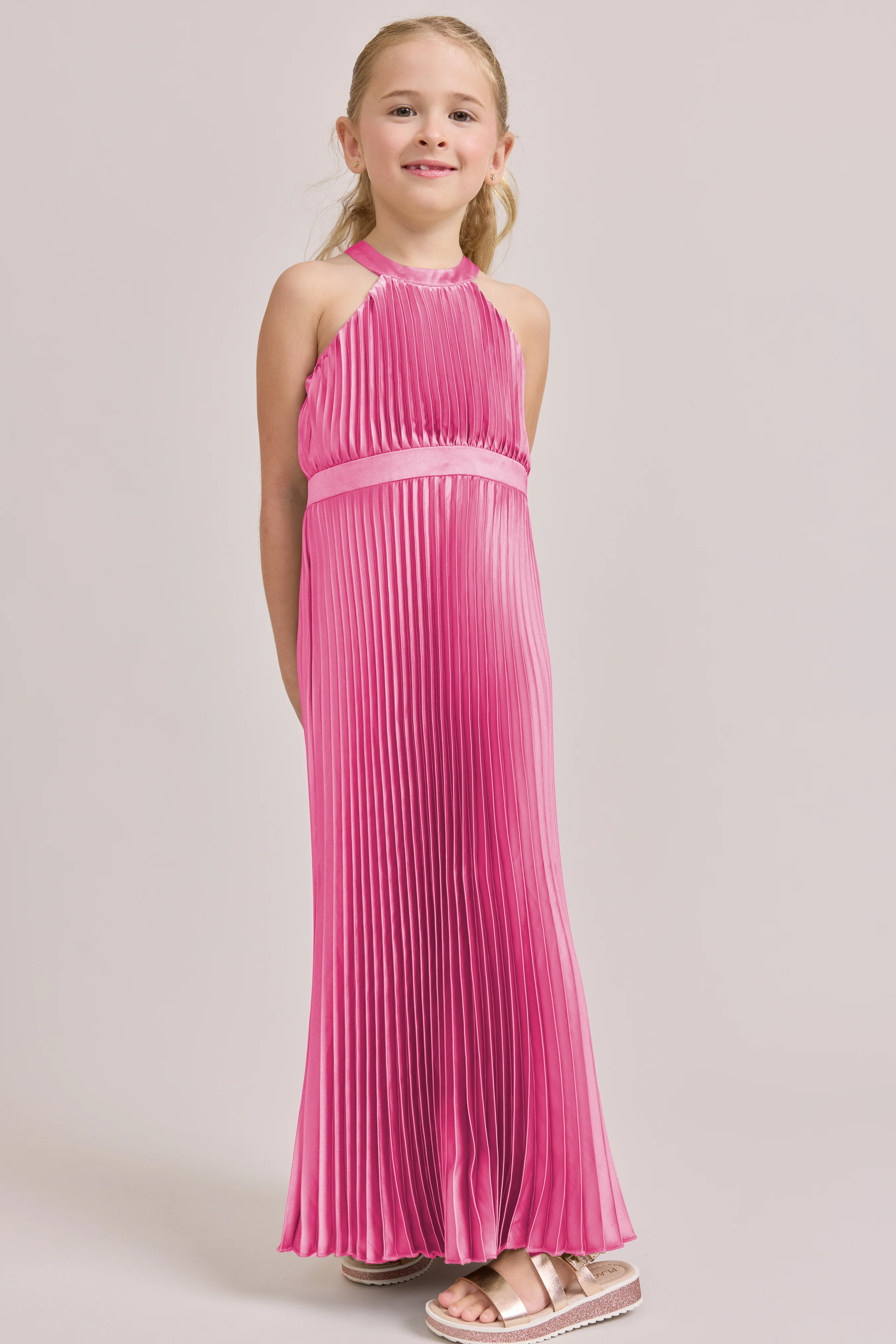 Juniors Mazie Satin Pleated Dress | Made To Order - Image 79