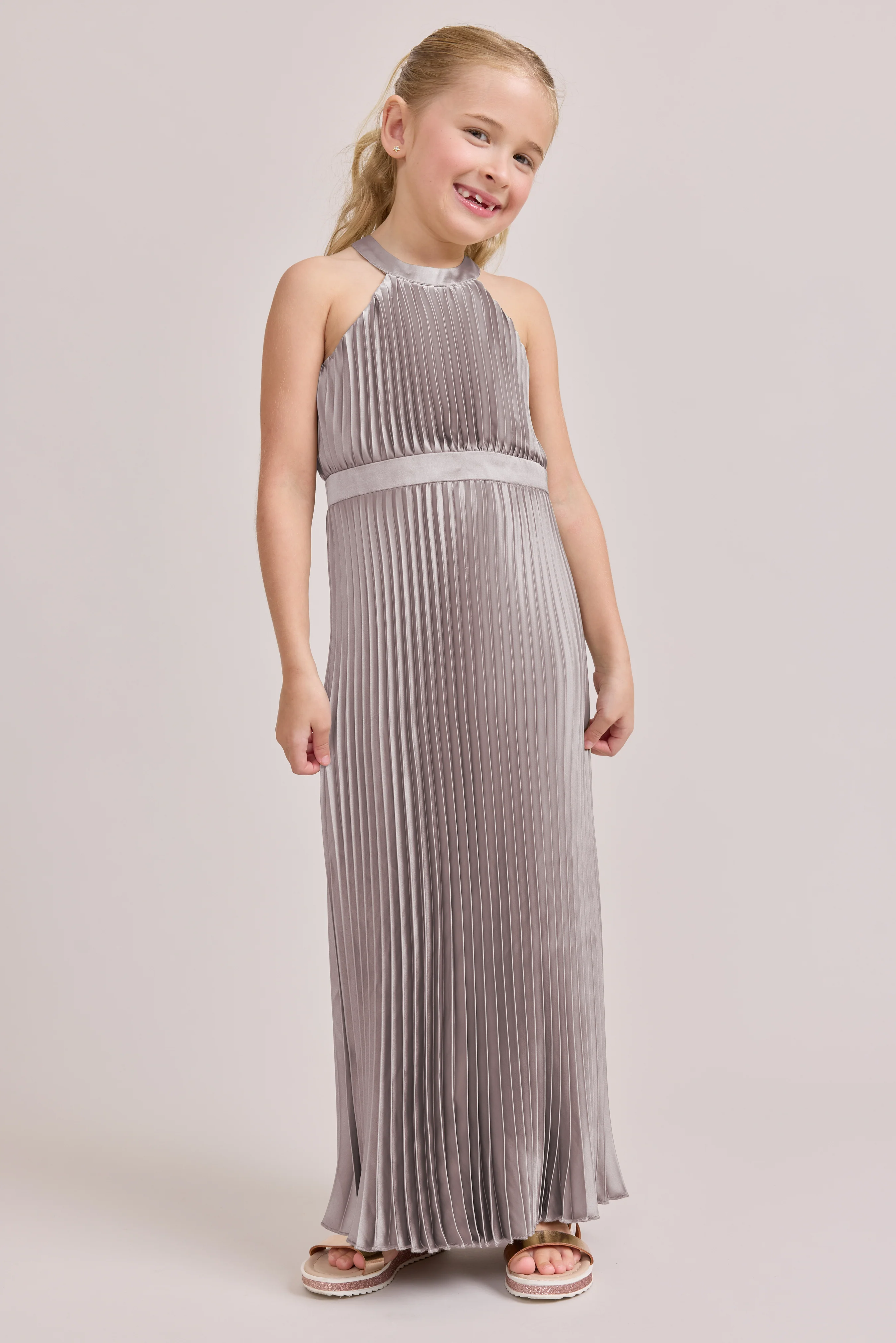 Juniors Mazie Satin Pleated Dress | Made To Order - Image 95
