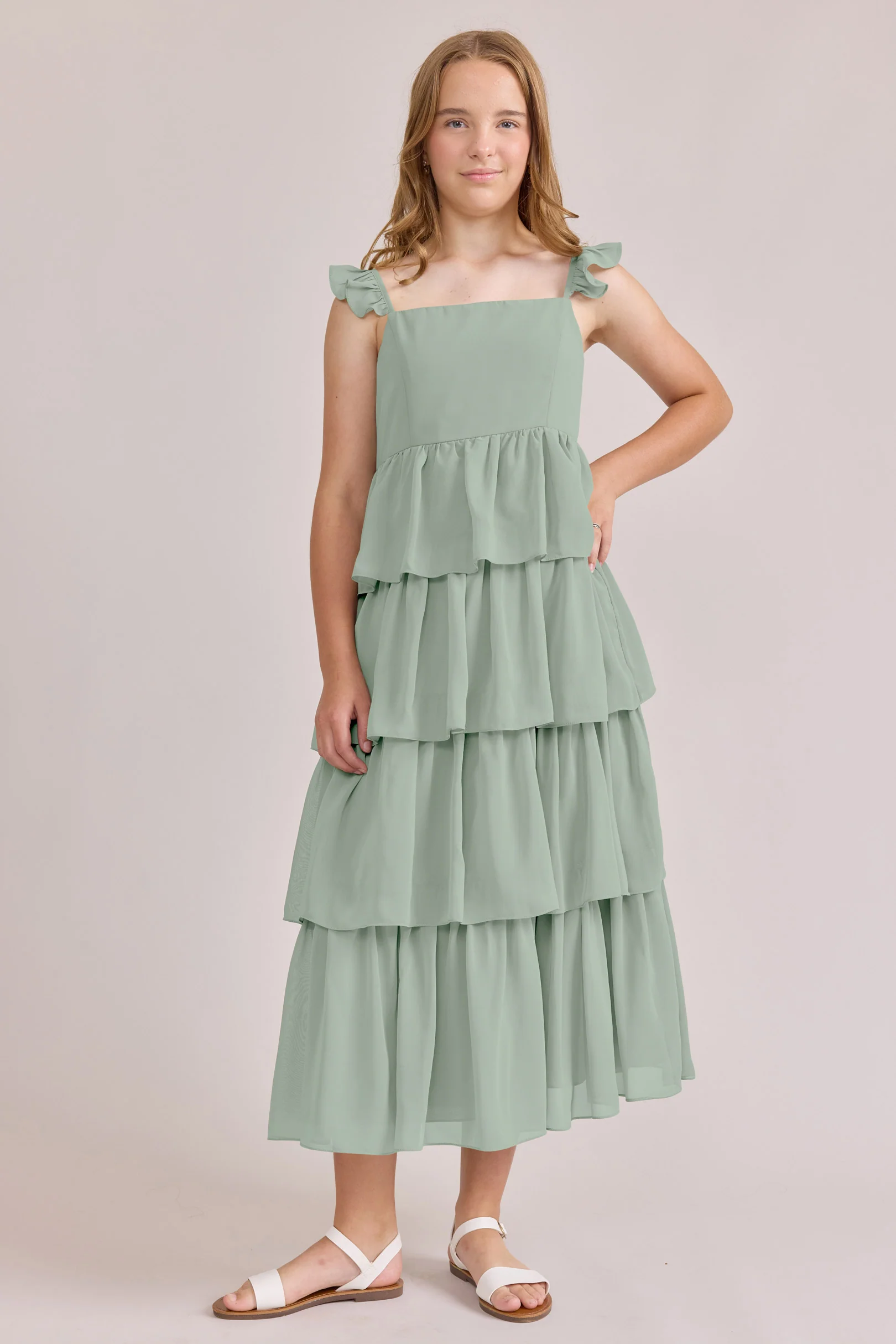 Juniors Poppy Chiffon Dress | Made To Order - Image 12