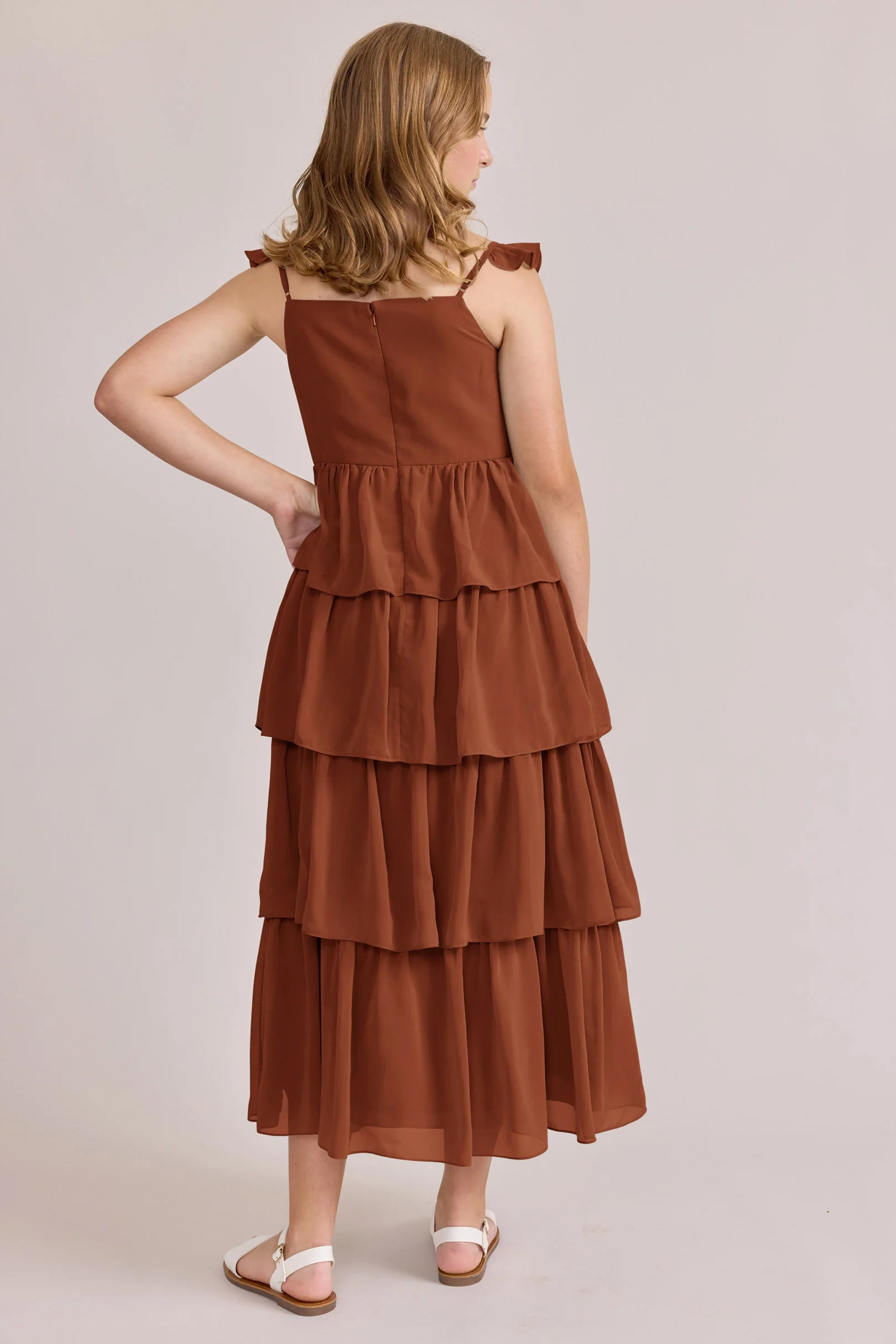 Juniors Poppy Chiffon Dress | Made To Order - Image 15