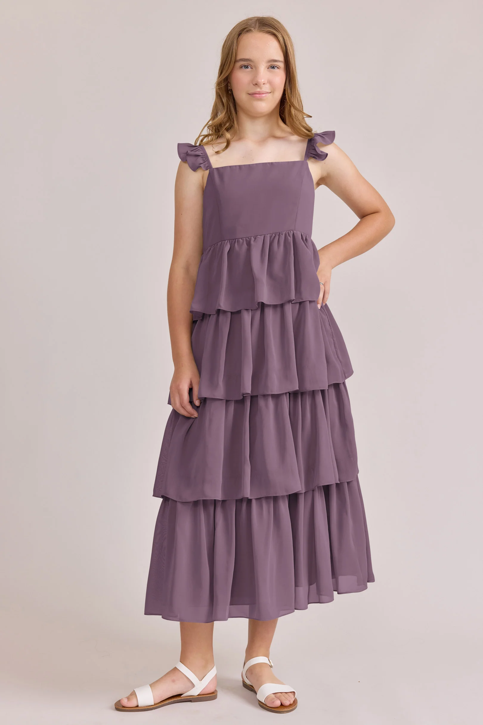 Juniors Poppy Chiffon Dress | Made To Order - Image 52