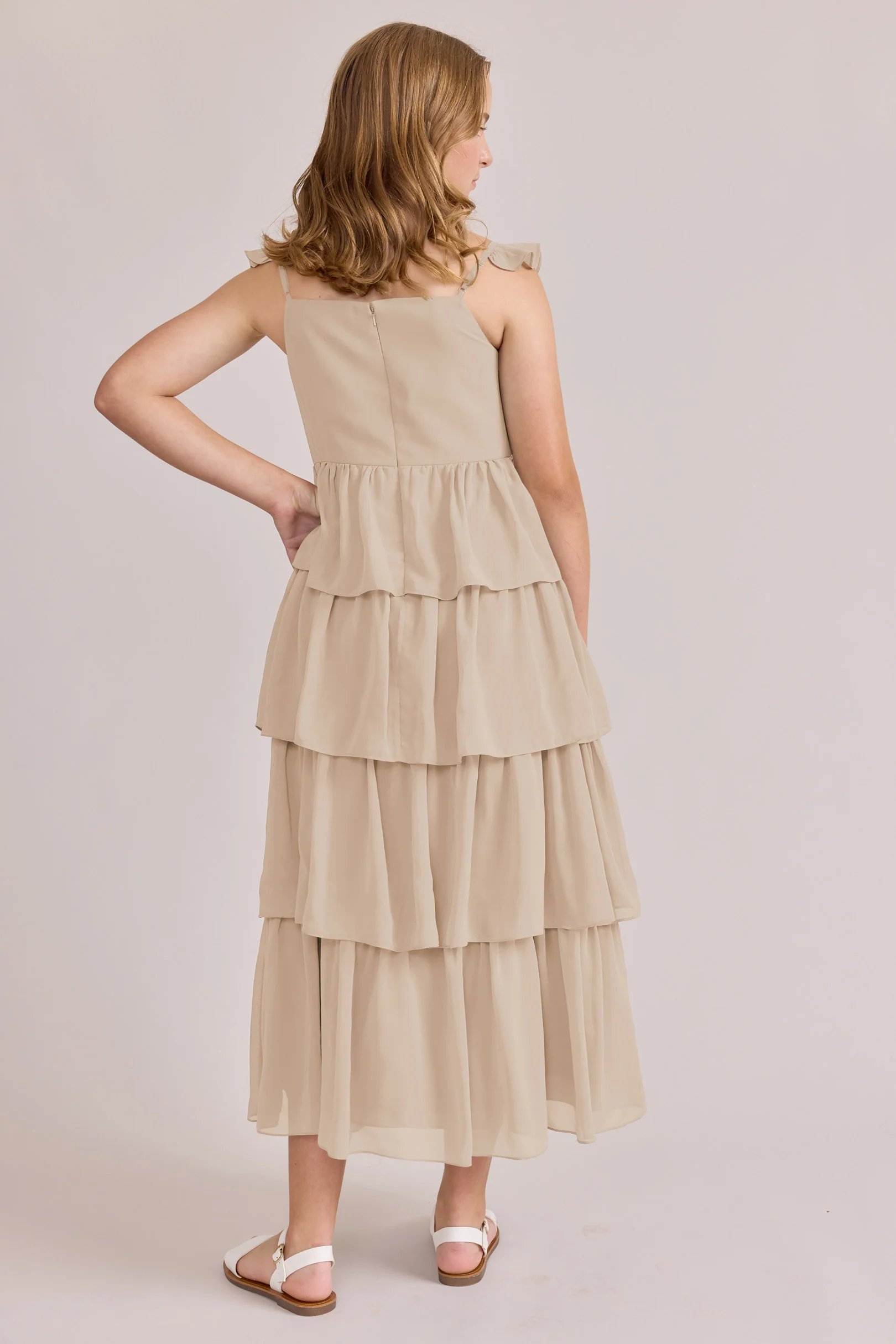 Juniors Poppy Chiffon Dress | Made To Order - Image 65