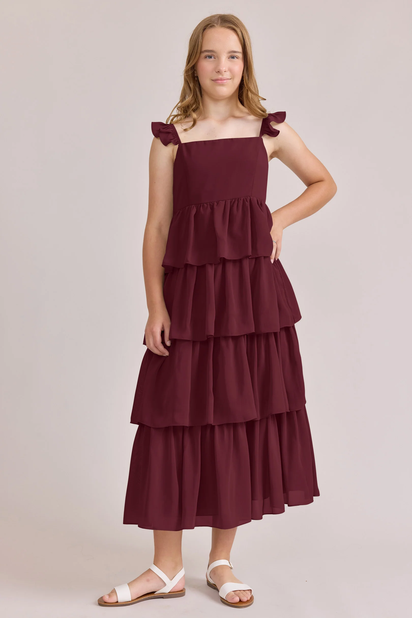 Juniors Poppy Chiffon Dress | Made To Order - Image 66