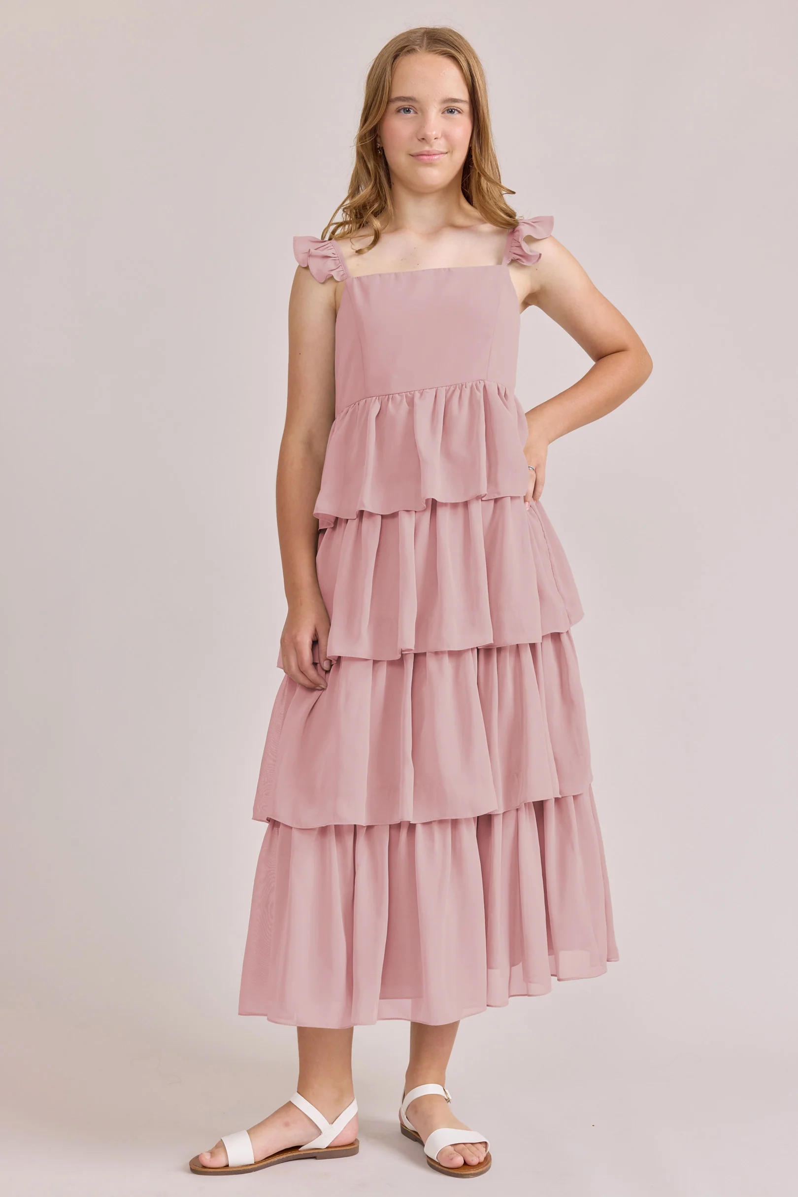 Juniors Poppy Chiffon Dress | Made To Order - Image 68