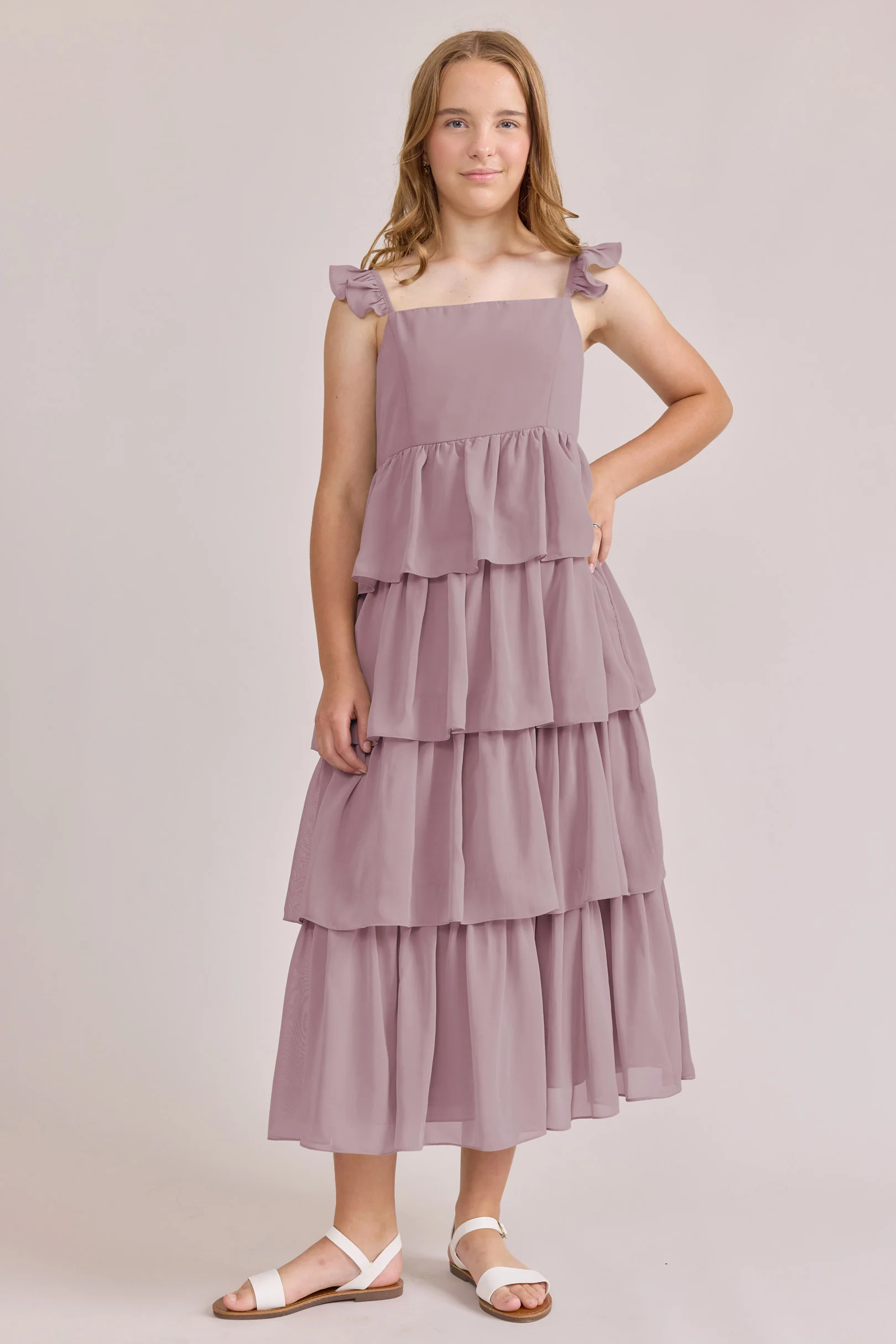 Juniors Poppy Chiffon Dress | Made To Order - Image 74