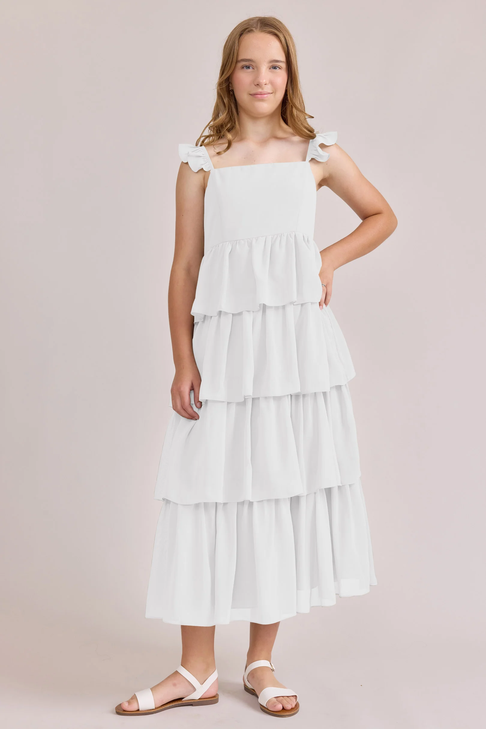 Juniors Poppy Chiffon Dress | Made To Order - Image 8