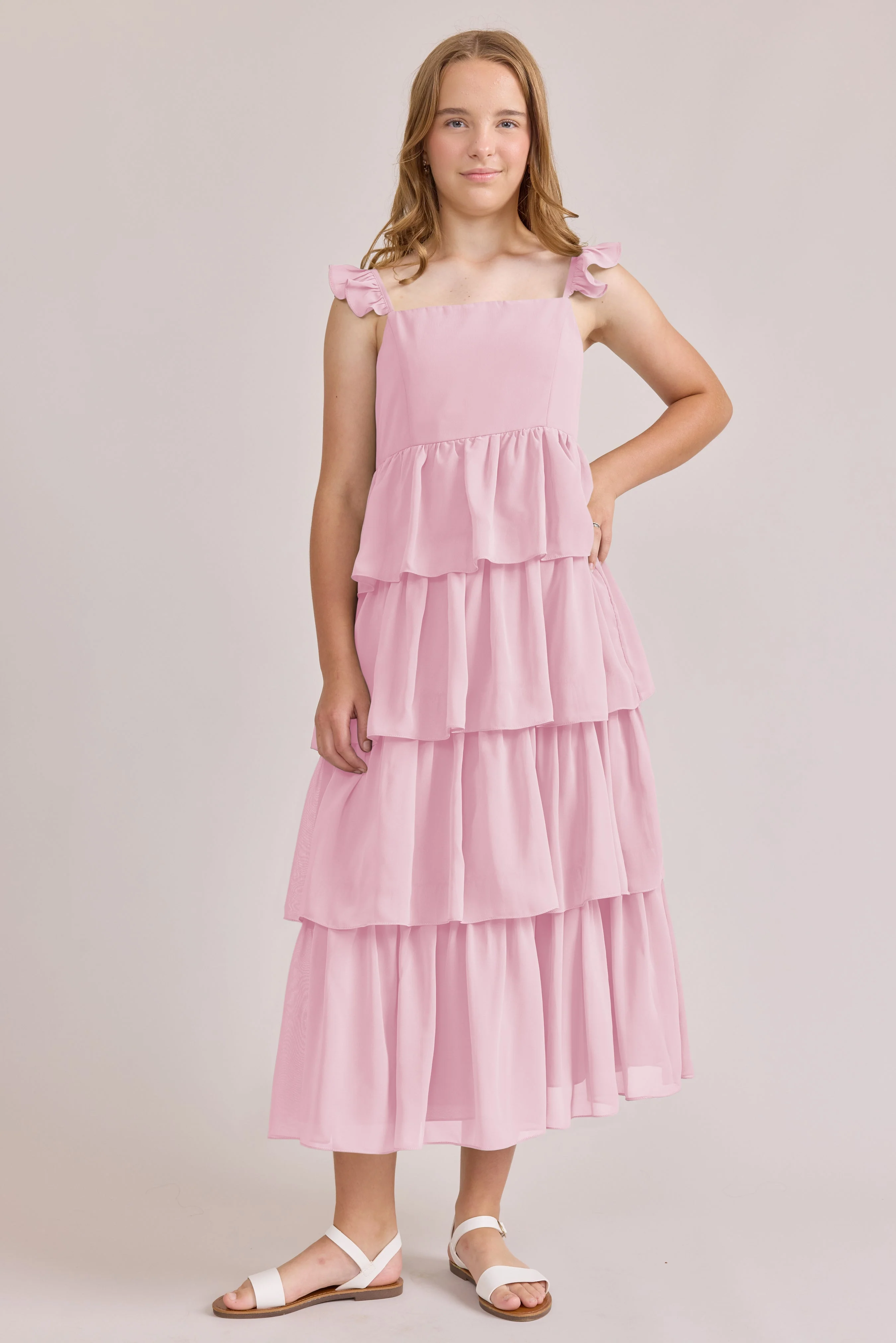 Juniors Poppy Chiffon Dress | Made To Order - Image 84