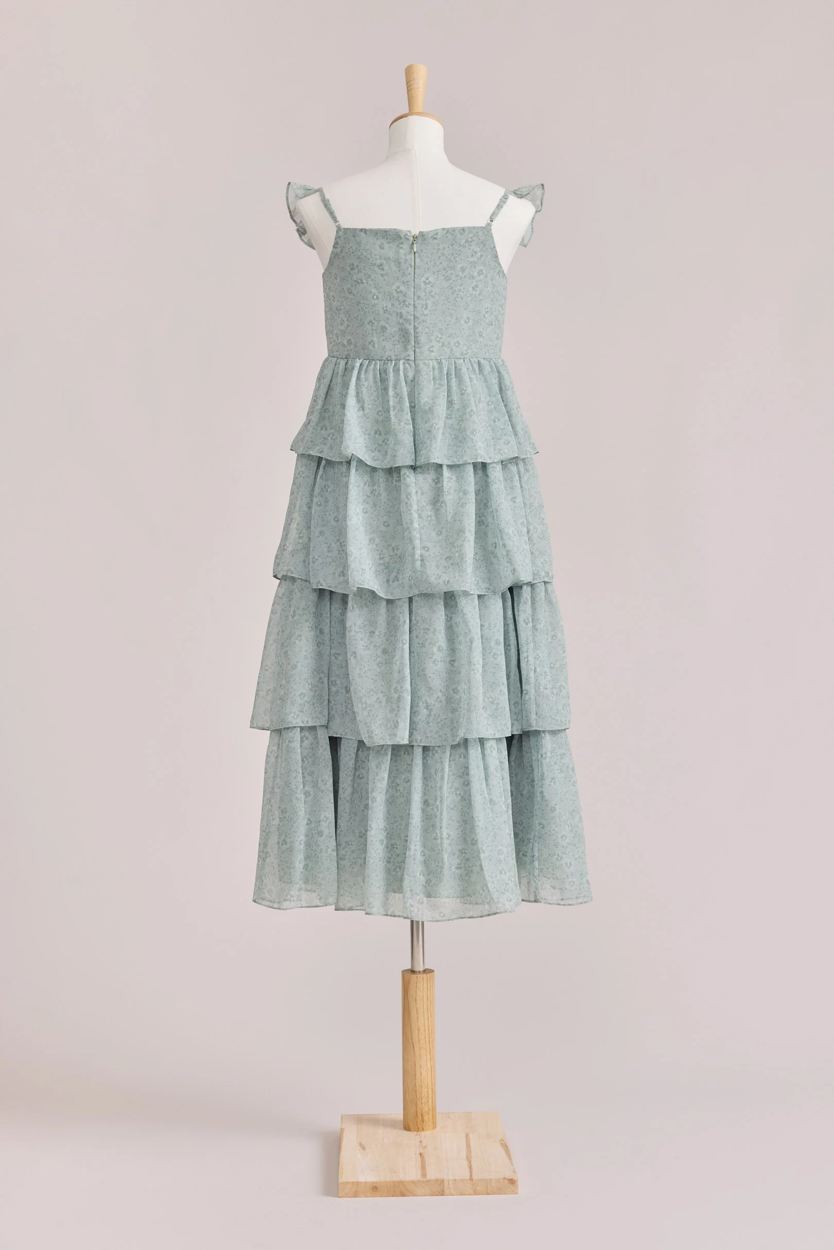 Juniors Poppy Chiffon Floral Print Dress | Made To Order - Image 13