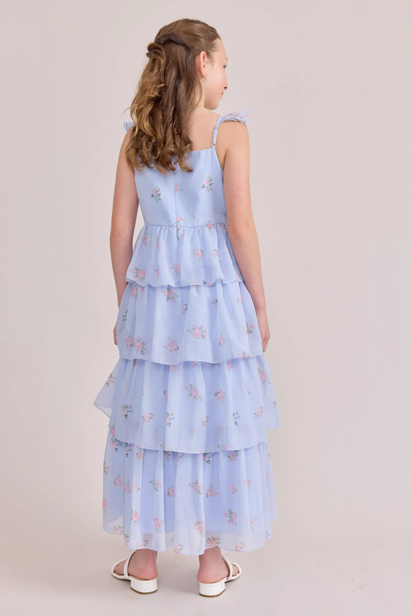 Juniors Poppy Chiffon Floral Print Dress | Made To Order - Image 25