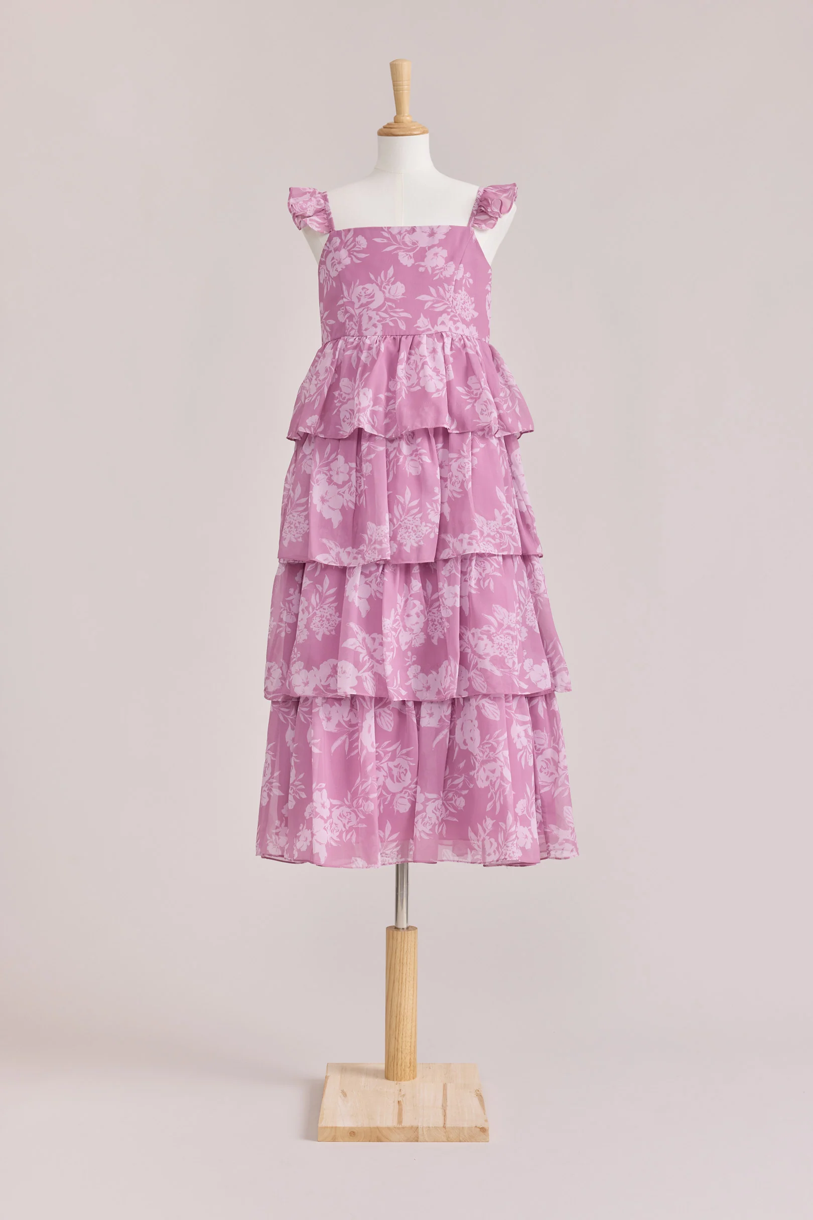 Juniors Poppy Chiffon Floral Print Dress | Made To Order - Image 29
