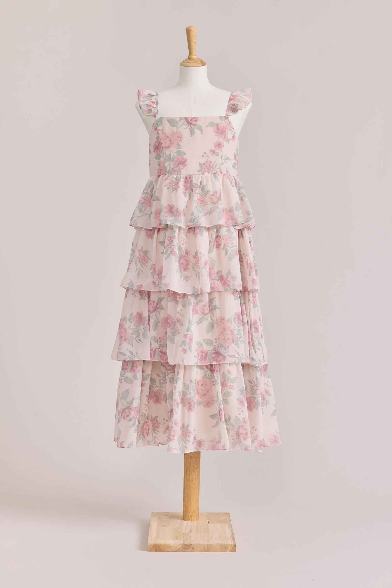Juniors Poppy Chiffon Floral Print Dress | Made To Order - Image 46