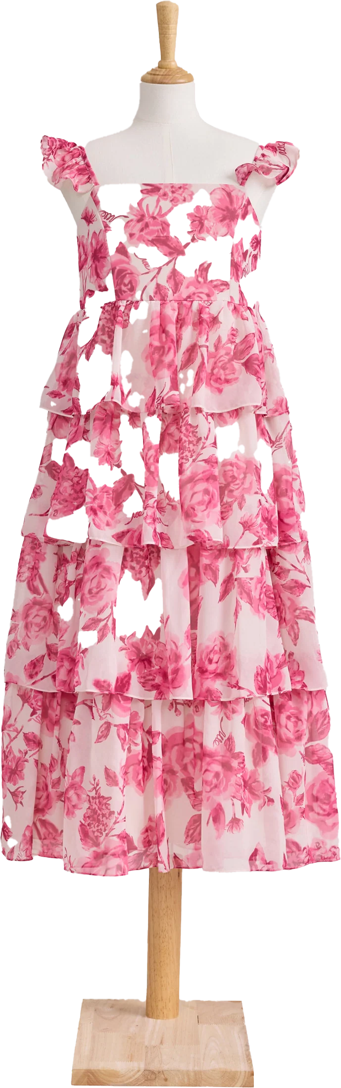 Juniors Poppy Chiffon Floral Print Dress | Made To Order - Image 59