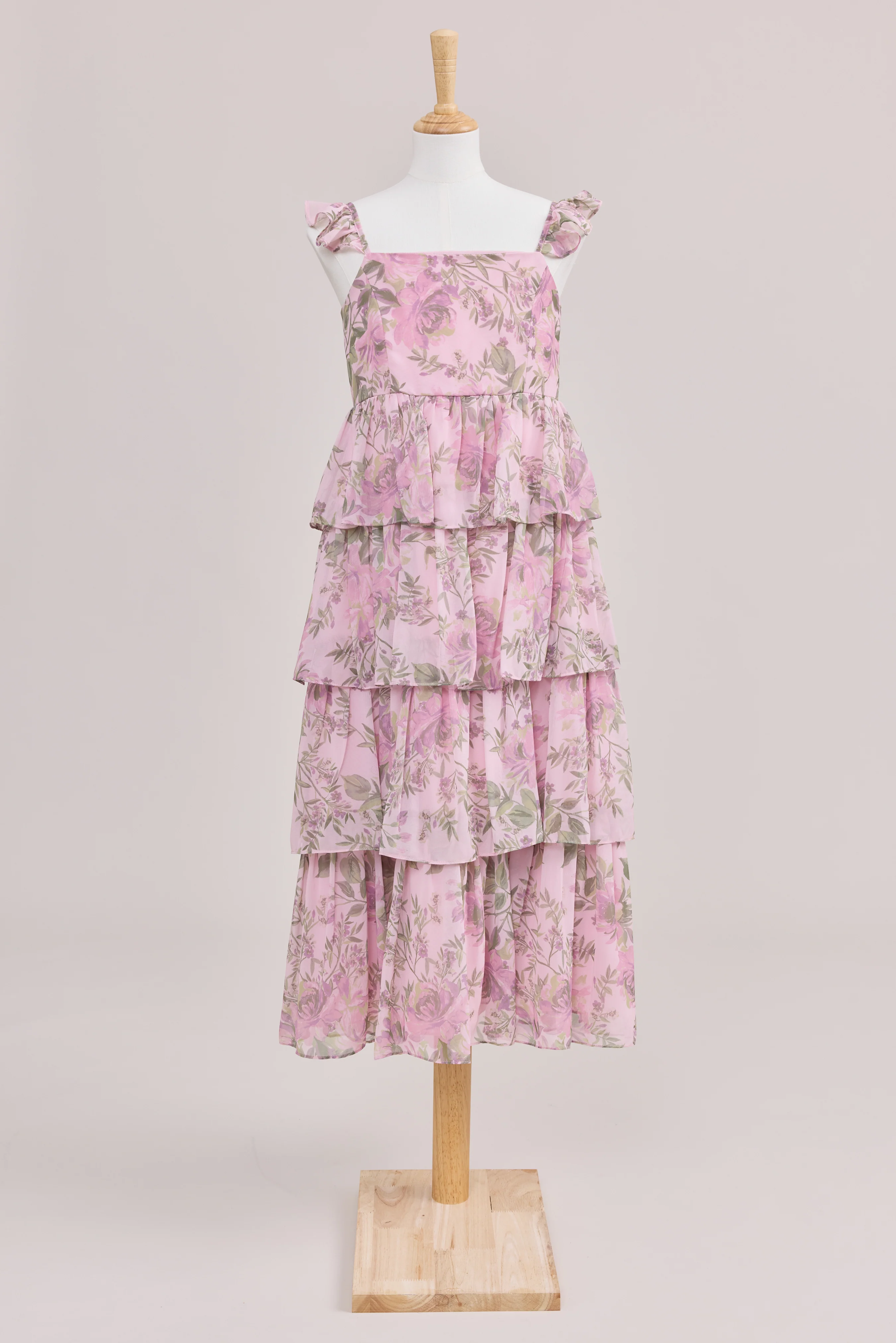 Juniors Poppy Chiffon Floral Print Dress | Made To Order - Image 72