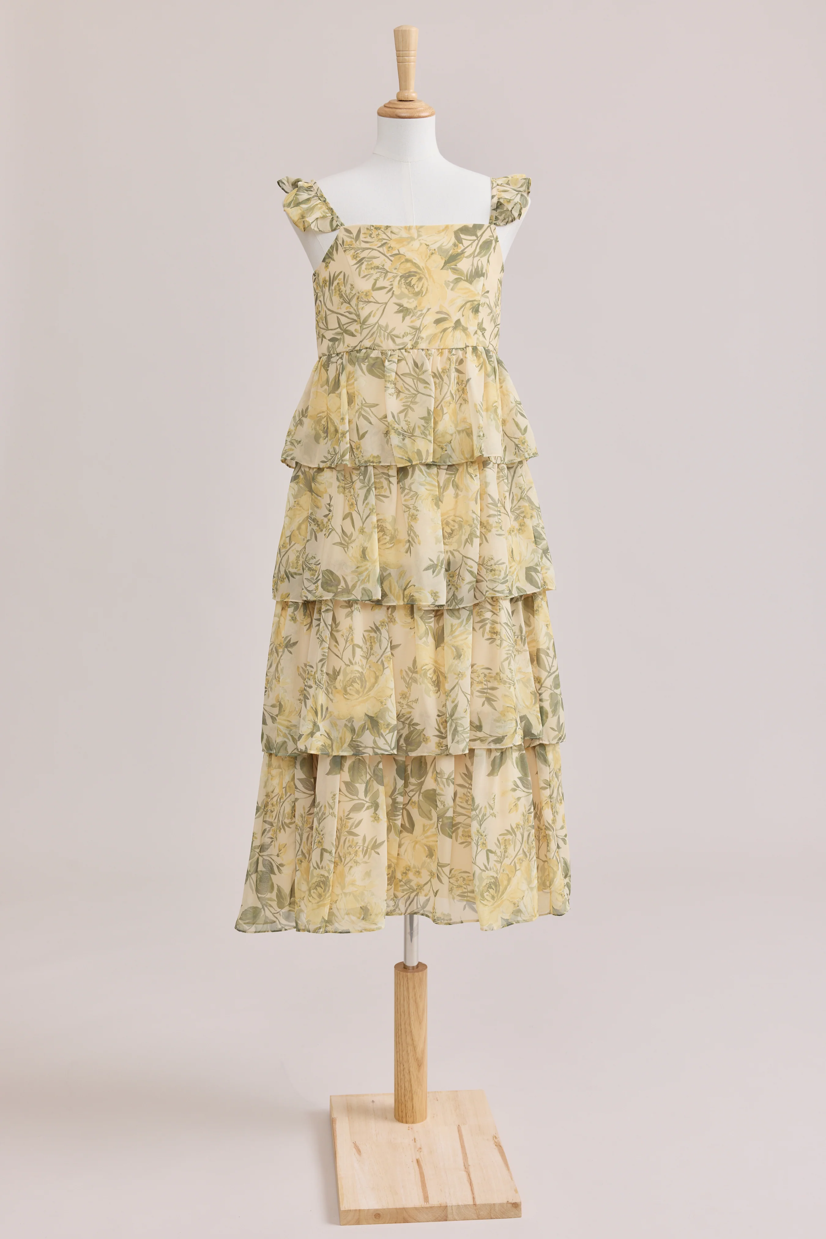 Juniors Poppy Chiffon Floral Print Dress | Made To Order - Image 76