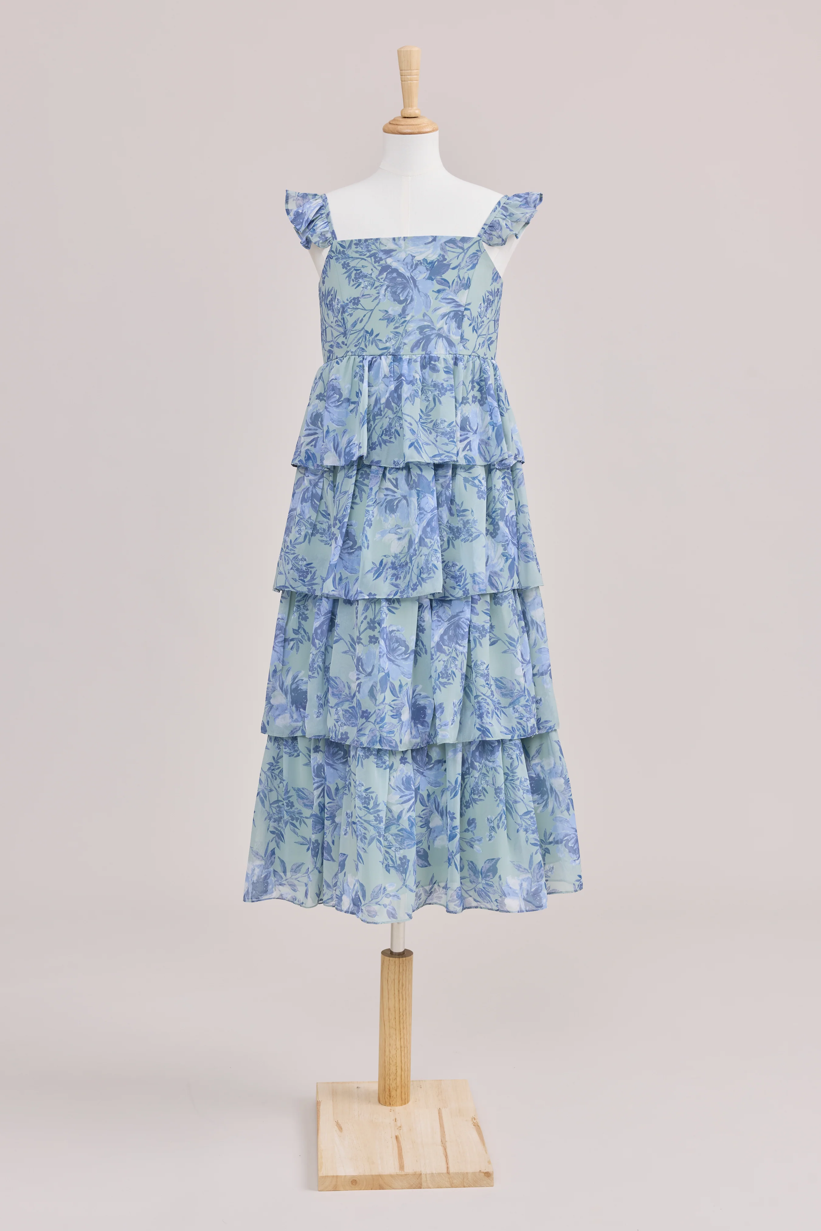Juniors Poppy Chiffon Floral Print Dress | Made To Order - Image 77