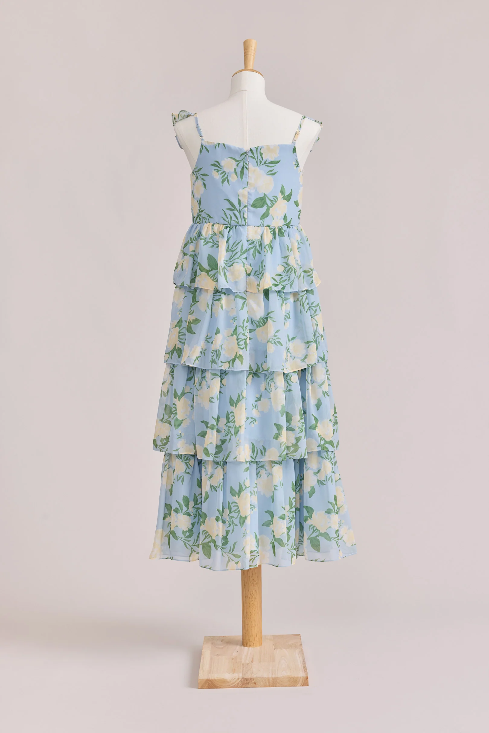 Juniors Poppy Chiffon Floral Print Dress | Made To Order - Image 8