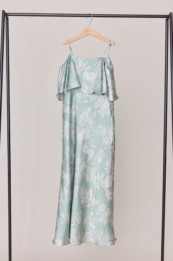 Juniors Riley Convertible Satin Floral Print Dress | Made To Order - Image 26