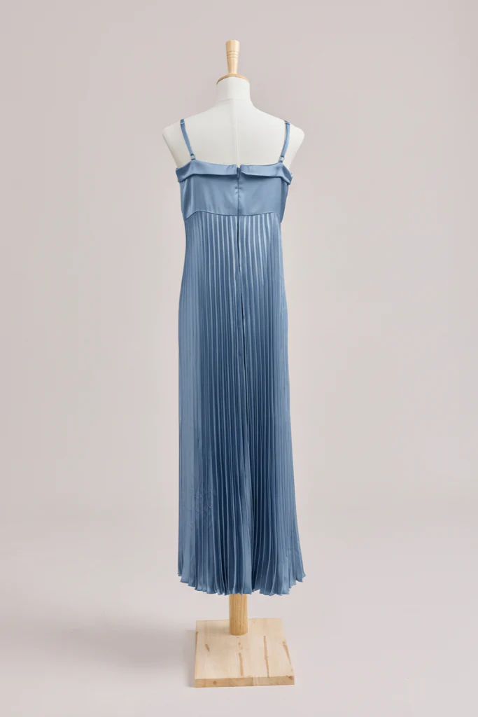Juniors Saylor Satin Pleated Dress | Made To Order - Image 53
