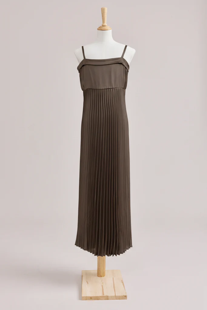 Juniors Saylor Satin Pleated Dress | Made To Order - Image 55