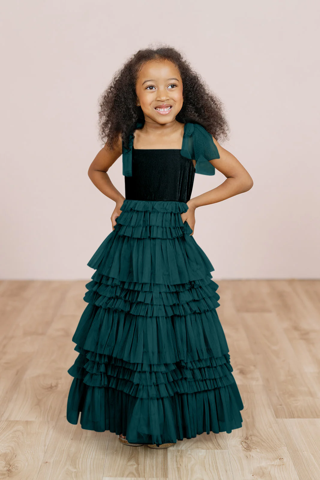 Juniors Tallulah Velvet + Tulle Dress | Made To Order - Image 13