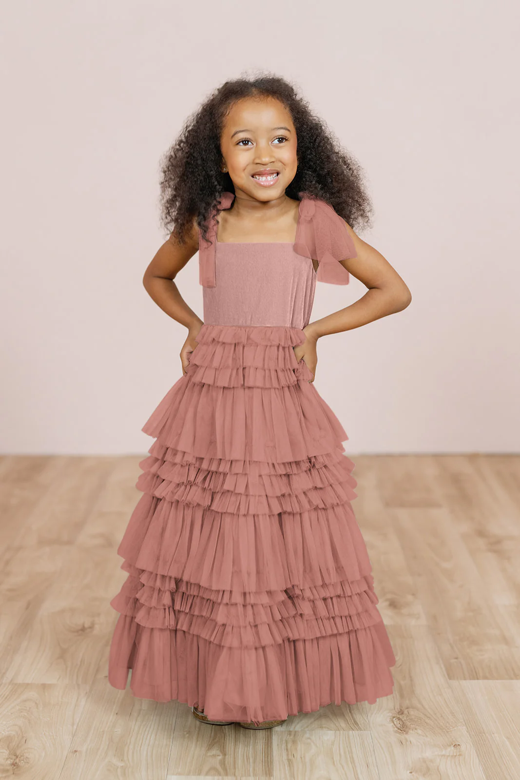Juniors Tallulah Velvet + Tulle Dress | Made To Order - Image 15