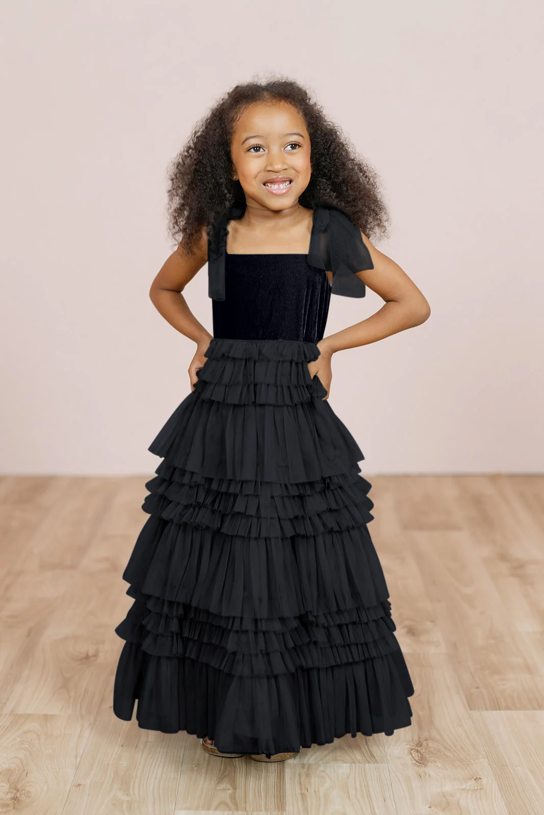 Juniors Tallulah Velvet + Tulle Dress | Made To Order - Image 16