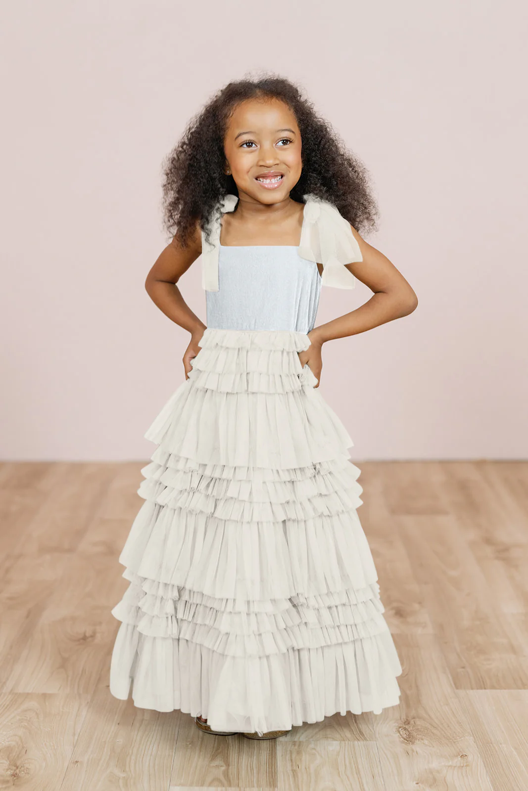 Juniors Tallulah Velvet + Tulle Dress | Made To Order - Image 4