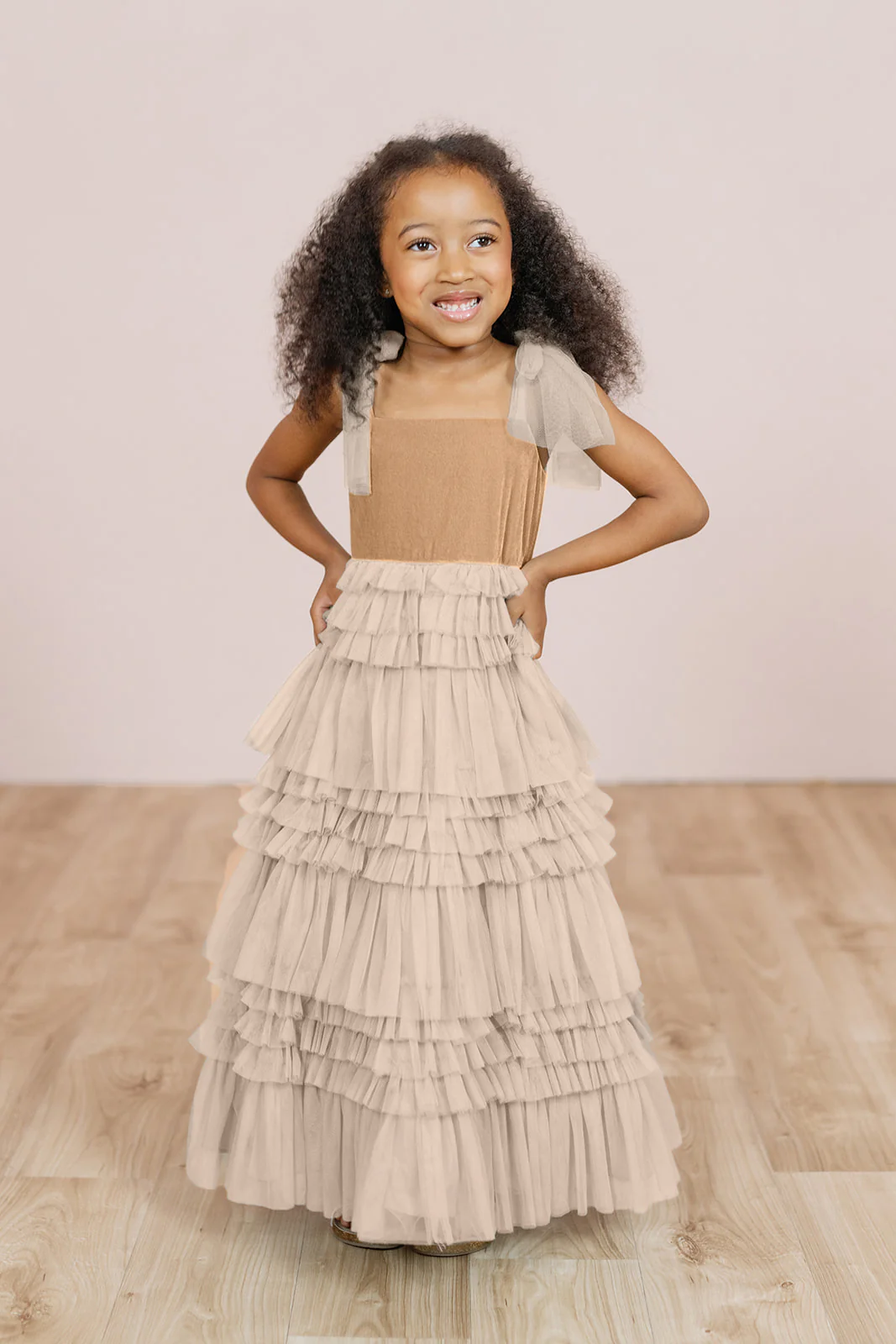Juniors Tallulah Velvet + Tulle Dress | Made To Order - Image 6