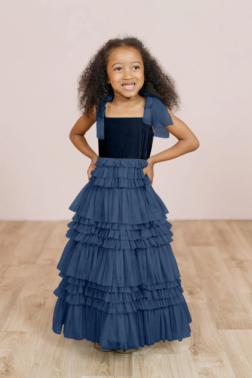 Juniors Tallulah Velvet + Tulle Dress | Made To Order - Image 9