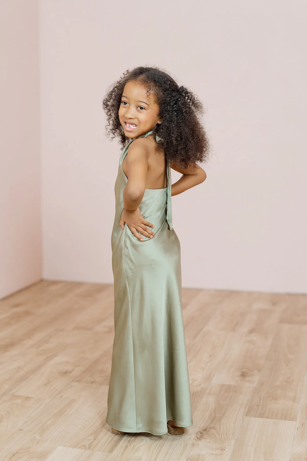 Kids Athena Satin Dress | Made To Order - Image 7
